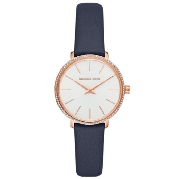 NWT MICHAEL KORS Pyper Blue Leather Watch MK2804 main image 8